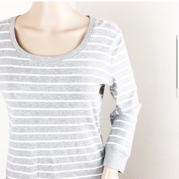 Jones New York light gray striped sweater - Picture 2 of 7